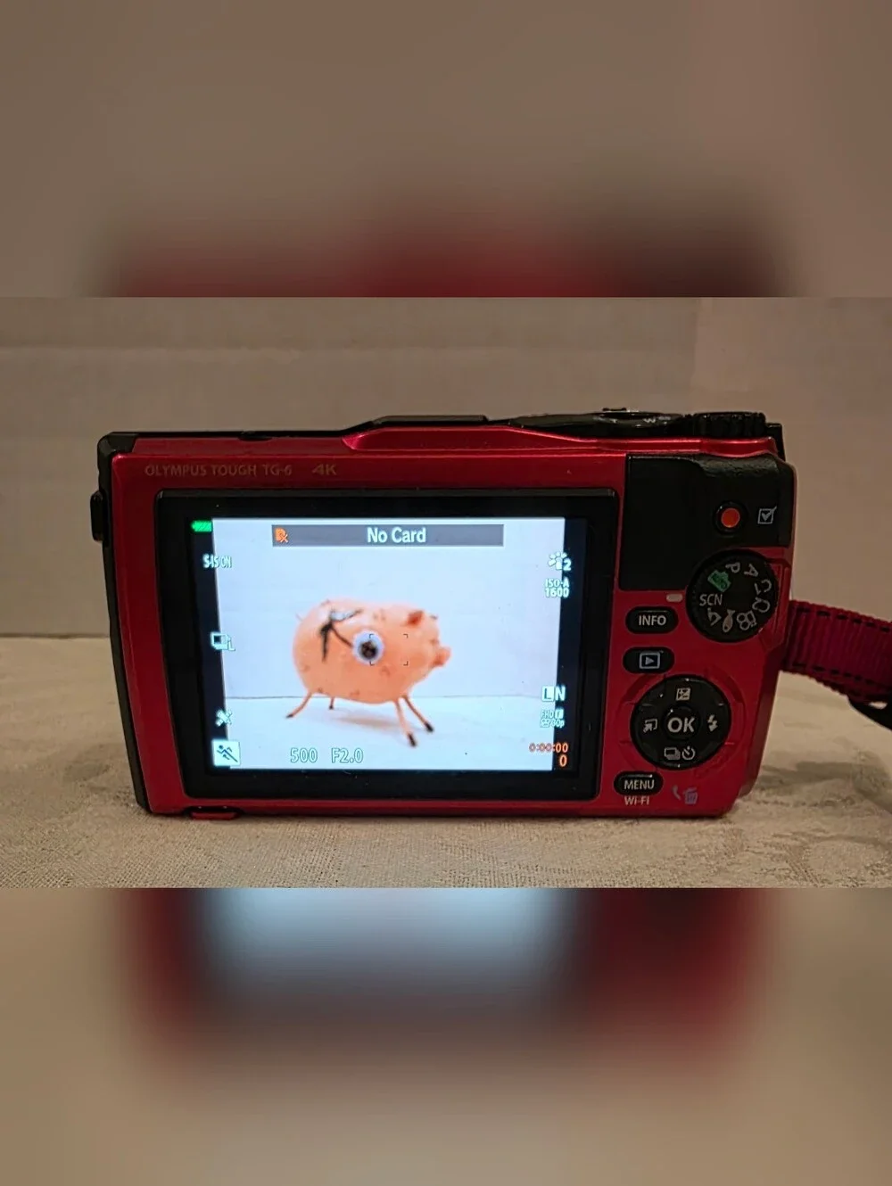 Olympus Tough TG-6 Red Compact Waterproof Digital Camera 12 MP/ 4K Video